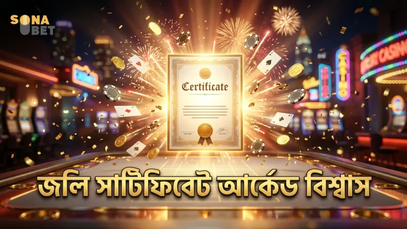জলি অফিসিয়াল সার্টিফিকেট নিশ্চিত করে আর্কেডের বিশ্বাসযোগ্যতা