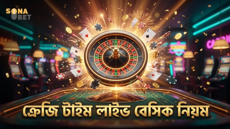 ক্রেজি টাইম লাইভ গেমের বেসিক গঠন ও নিয়মাবলী ব্যাখ্যা।